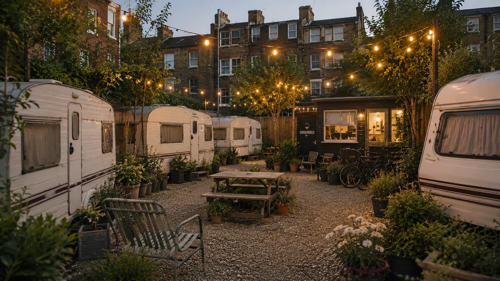 Illustrative concept for a dedicated Grounded caravan site